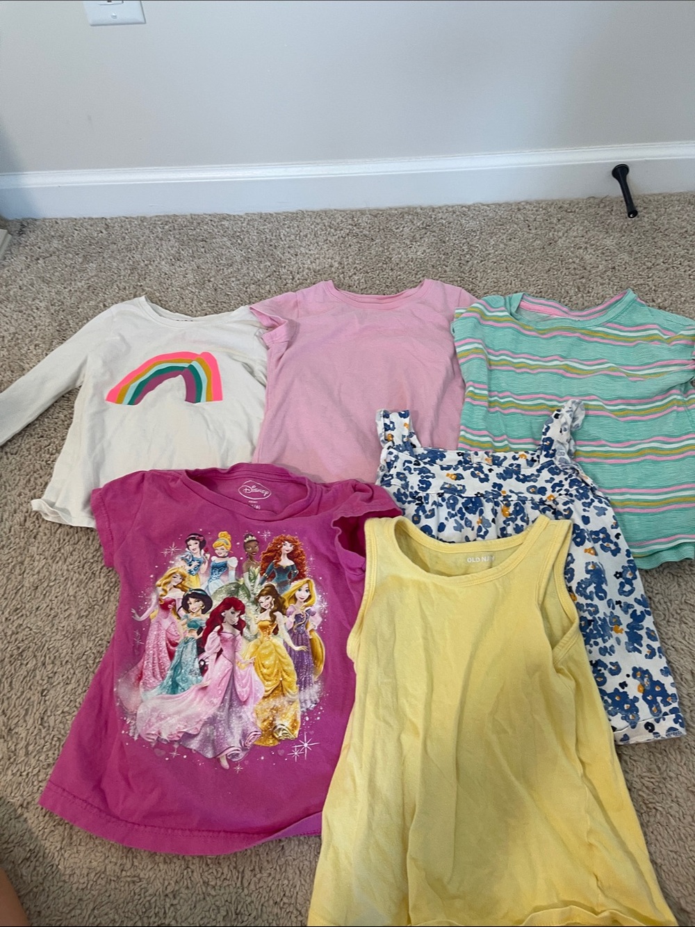 Mixed Girls' Tops Pack - Pink, Yellow, White, Green, Purple, Floral